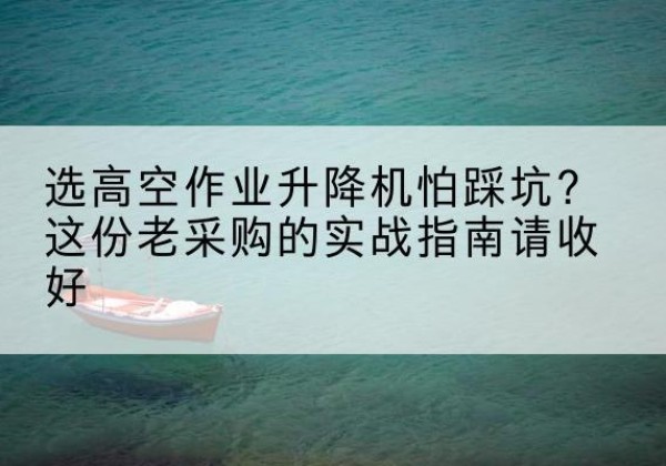 望江高空作业升降机厂家推荐-选高空作业升降机怕踩坑？这份老采购的实战指南请收好